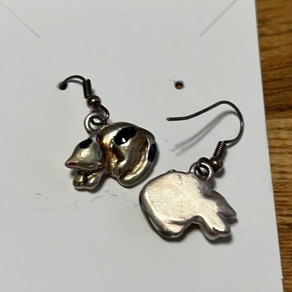 Adorable Silver-Tone Hanging Cats - Excellent Preowned Condition - Picture 6 of 9